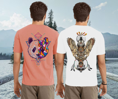 Parona Printed Men Round Neck Pink, White T-Shirt