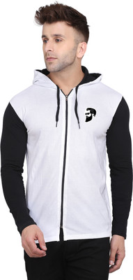 tfurnish Graphic Print Men Hooded Neck White, Black T-Shirt