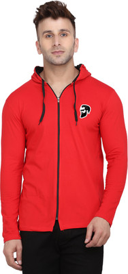 tfurnish Graphic Print Men Hooded Neck Red T-Shirt