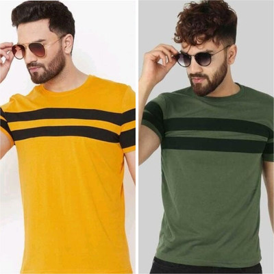 TEE TREE Printed Men Round Neck Multicolor T-Shirt