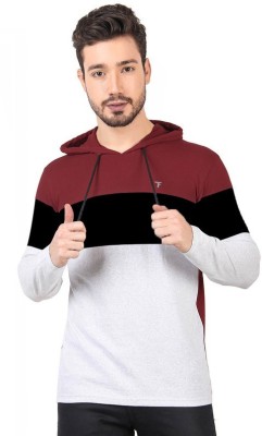 FINETTOUCH Full Sleeve Color Block Men Sweatshirt