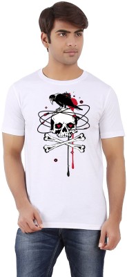 clickwell Printed Men Round Neck White T-Shirt