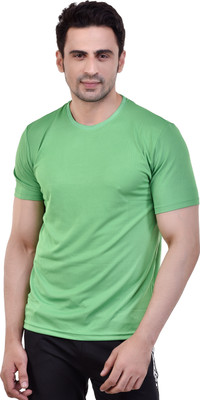 fashionbazaar4u.com Solid Men Round Neck Light Green T-Shirt