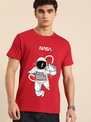BEWAKOOF Graphic Print Men Round Neck Red T-Shirt