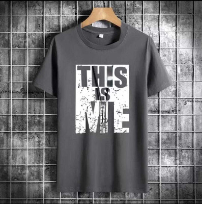 TEE TREE Graphic Print Men Round Neck Grey T-Shirt