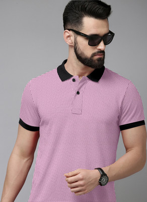 Billion Printed Men Polo Neck White T-Shirt