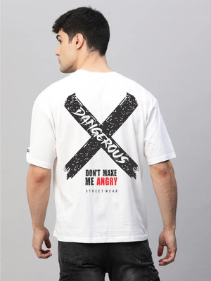 FURRR Printed Men Round Neck White T-Shirt
