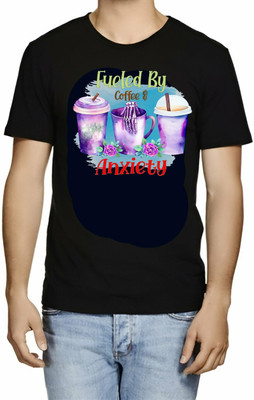 SRIJONI Printed Men Round Neck Multicolor T-Shirt