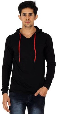 WRODSS Military Camouflage Men Hooded Neck Black T-Shirt