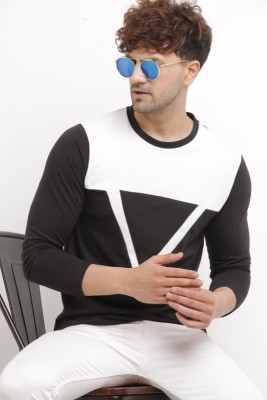 PATOIS Colorblock Men Round Neck Multicolor T-Shirt