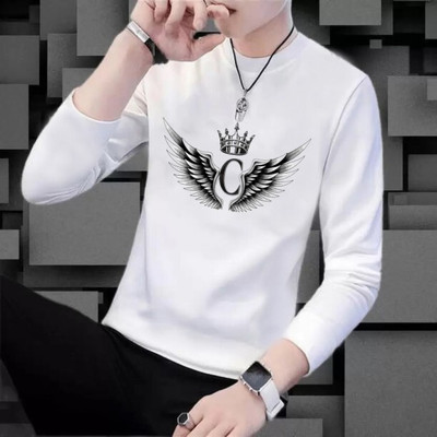 KRYONIX Solid Men Round Neck Silver T-Shirt
