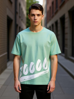 AXXITUDE Printed Men Yellow, Green T-Shirt