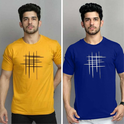 Farlucci Printed Men Round Neck Multicolor T-Shirt