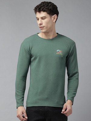 Majexic Printed Men Round Neck Grey T-Shirt