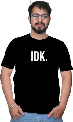 AWARA BACHA Printed Men Round Neck Reversible Black T-Shirt