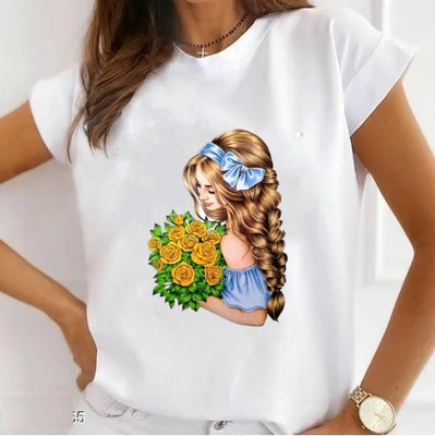 Frfashionoriya Printed Women Round Neck White T-Shirt