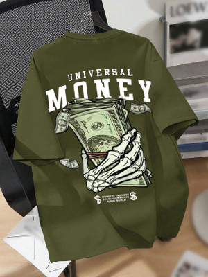 LGR FASHION Printed Men Round Neck Green T-Shirt