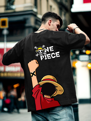 Heartees Graphic Print Men Round Neck Black T-Shirt