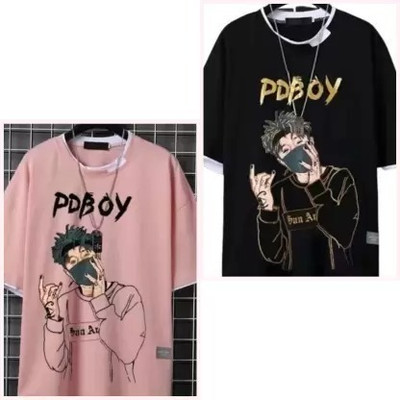 Printed Men Black, Pink T-Shirt(Pack of 2)
