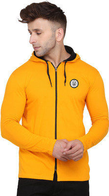 tfurnish Graphic Print Men Hooded Neck Yellow T-Shirt