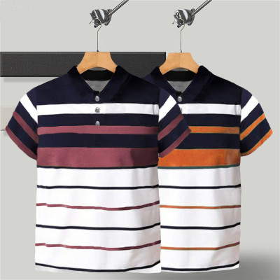Try This Colorblock Men Polo Neck Multicolor T-Shirt