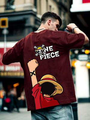 Heartees Graphic Print Men Round Neck Maroon T-Shirt