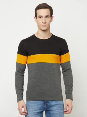 HOLDIT Colorblock Men Round Neck Grey T-Shirt