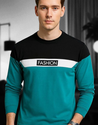 Autna Printed Men Round Neck Green T-Shirt