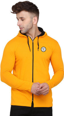 tfurnish Graphic Print Men Hooded Neck Yellow T-Shirt