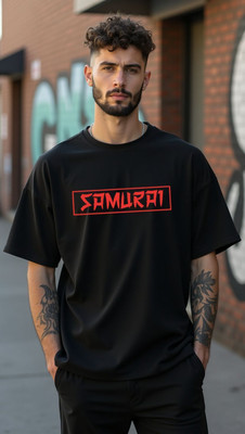 PrintingPixels Printed Men Round Neck Black T-Shirt