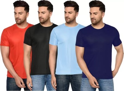 Elite Emporium Apparel Solid Men Round Neck Multicolor T-Shirt