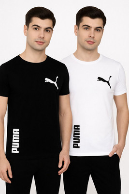 Sehaj Printed Men Black, White T-Shirt