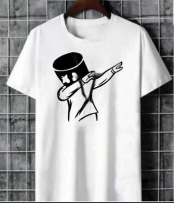 TEE TREE Printed Men Round Neck White T-Shirt