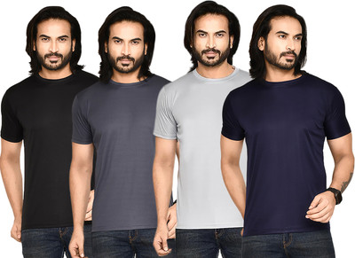 RAPL BHARAT Solid Men Round Neck Multicolor T-Shirt