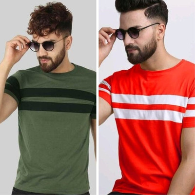 TEE TREE Printed Men Round Neck Multicolor T-Shirt
