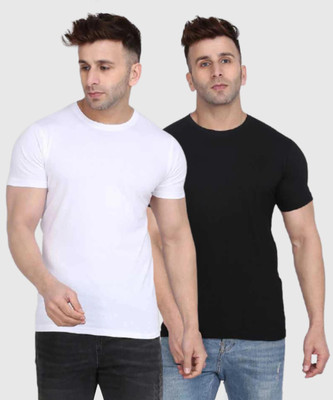 Printed Men Black, White T-Shirt