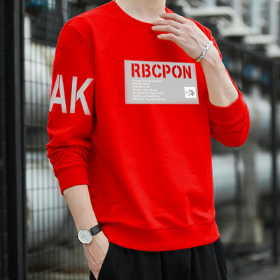 Beaumen Printed Men Round Neck Red T-Shirt