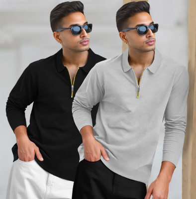 ankfashion Printed Men Polo Neck Multicolor T-Shirt