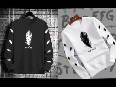 Printed Men Black, White T-Shirt