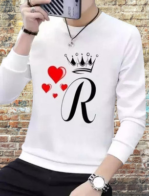 RUBYKNITS Printed Men Round Neck White T-Shirt