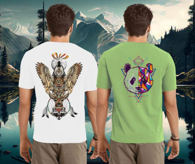 Lecowar Graphic Print Men Round Neck White, Green T-Shirt