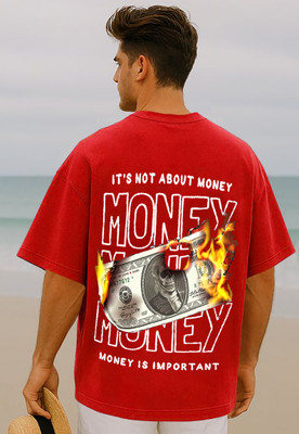 Manico Graphic Print Men Round Neck Red T-Shirt