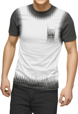 dhaari by unique creation Printed Men Round Neck Grey T-Shirt