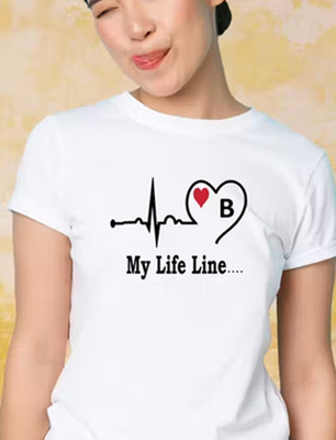 CC CLASSY COVE Printed Women Round Neck White T-Shirt