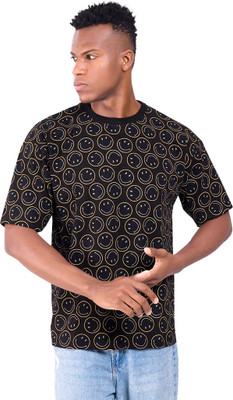 Montequinto Printed Men Round Neck Multicolor T-Shirt