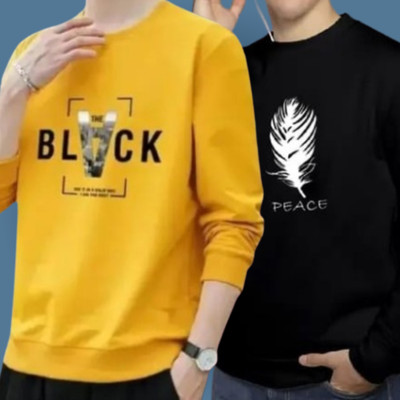 AXXITUDE Printed Men Black, Yellow T-Shirt