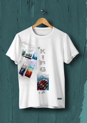 dhaari by unique creation Printed, Typography Men Round Neck White T-Shirt