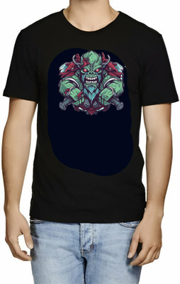 SRIJONI Printed Men Round Neck Multicolor T-Shirt