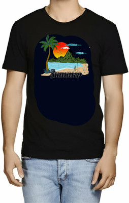 SRIJONI Printed Men Round Neck Multicolor T-Shirt
