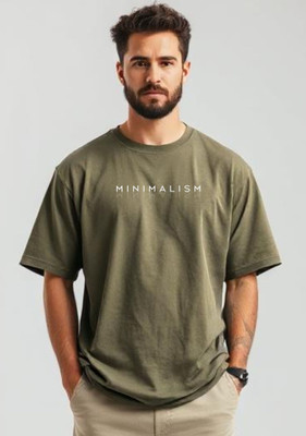 UrGear Printed Men Round Neck Green T-Shirt